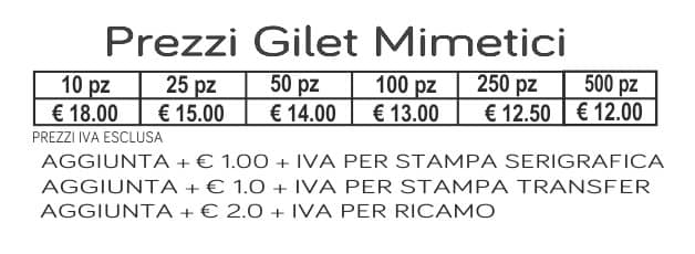 prezzi gilet mimetici prezzi gilet mimetici