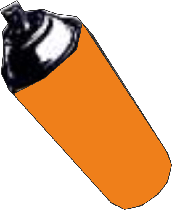 bomboletta spray arancio per striscioni fai da te in TNT di colore bianco bomboletta spray arancio per striscioni fai da te colore bianco