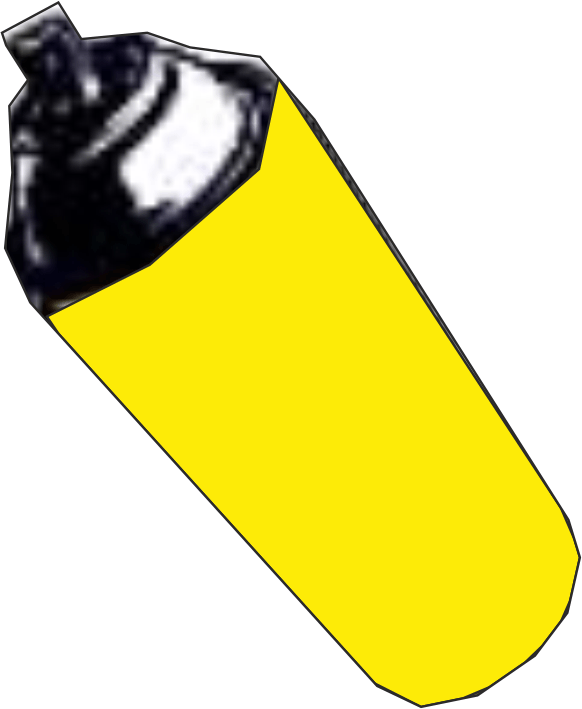 bomboletta spray gialla per striscioni fai da te in TNT di colore bianco bomboletta spay gialla per striscioni fai da te di colore bianco