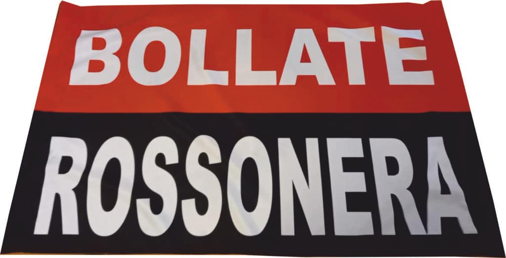 stendardo a due aste Bollate Rossonera personalizzato stendardo a due aste Bollate Rossonera