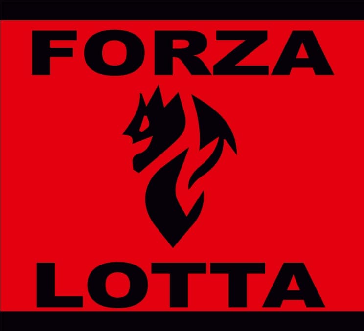 stendardo a due aste Forza Lotta Personalizzato stendardo a due aste Forza Lotta