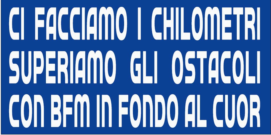 Striscione BFM Milano personalizzato Striscione BFM Milano