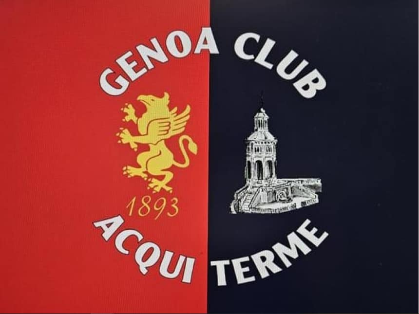 bandierone Genoa Club Acqui terme personalizzato bandierone Genoa Club Acqui terme