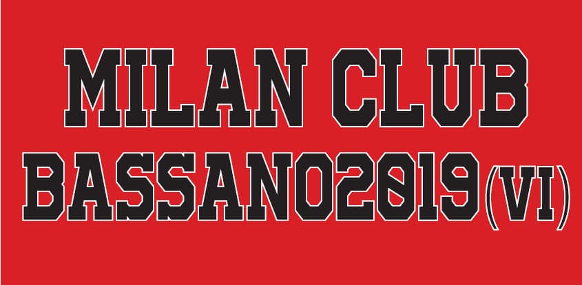 Striscione da Stadio Milan Club Bassano personalizzato Striscione da Stadio Milan Club Bassano