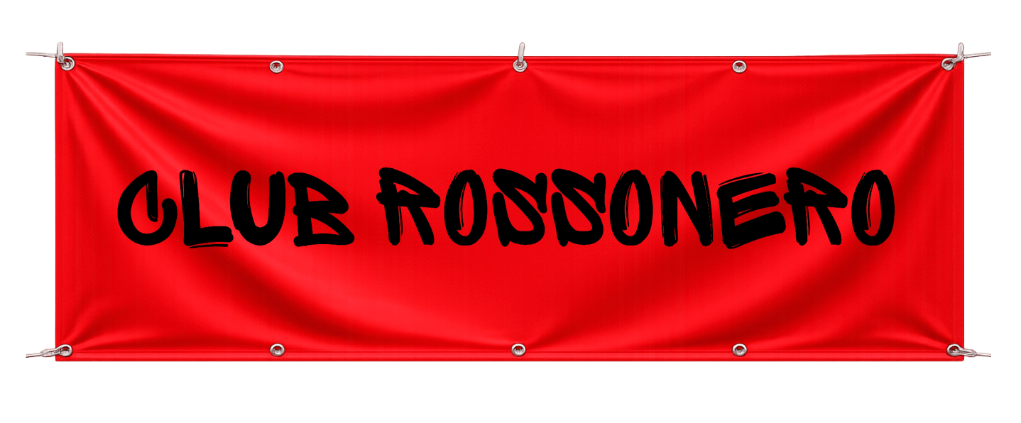STRISCIONI FAI TE COLORATI CLUB ROSSO NERO PERSONALIZZATO STRISCIONI FAI TE COLORATI CLUB ROSSO NERO