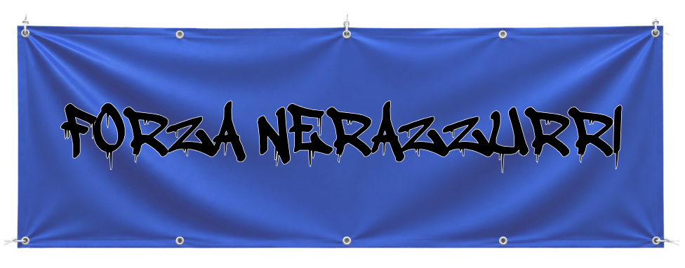 STRISCIONI FAI TE COLORATI FORZA NERAZZURRI BLU STRISCIONI FAI TE COLORATI FORZA NERAZZURRI