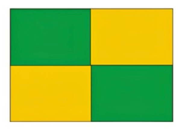 Bandiere per Tifoserie in pronta consegna scacchi TINTA giallo VERDE Bandiere per Tifoserie in pronta consegna scacchi giallo VERDE