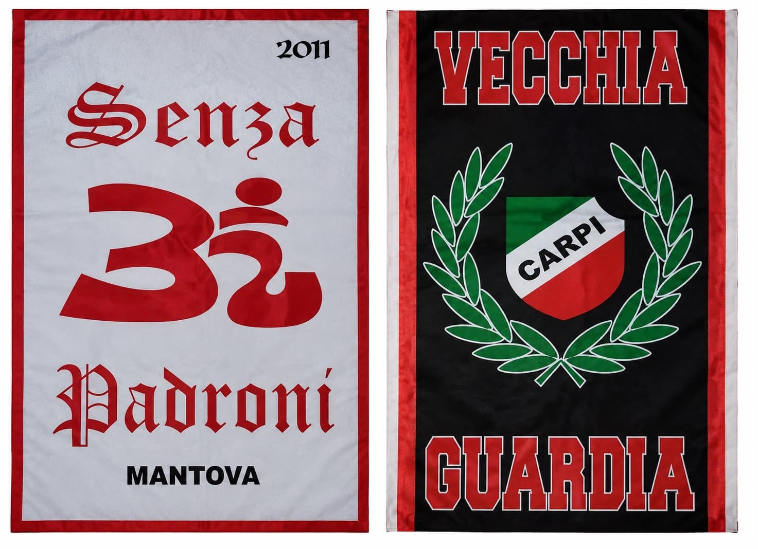 stendardi a 2 aste senza padroni vecchia guardia bianco nero stendardi a 2 aste senza padroni vecchia guardia