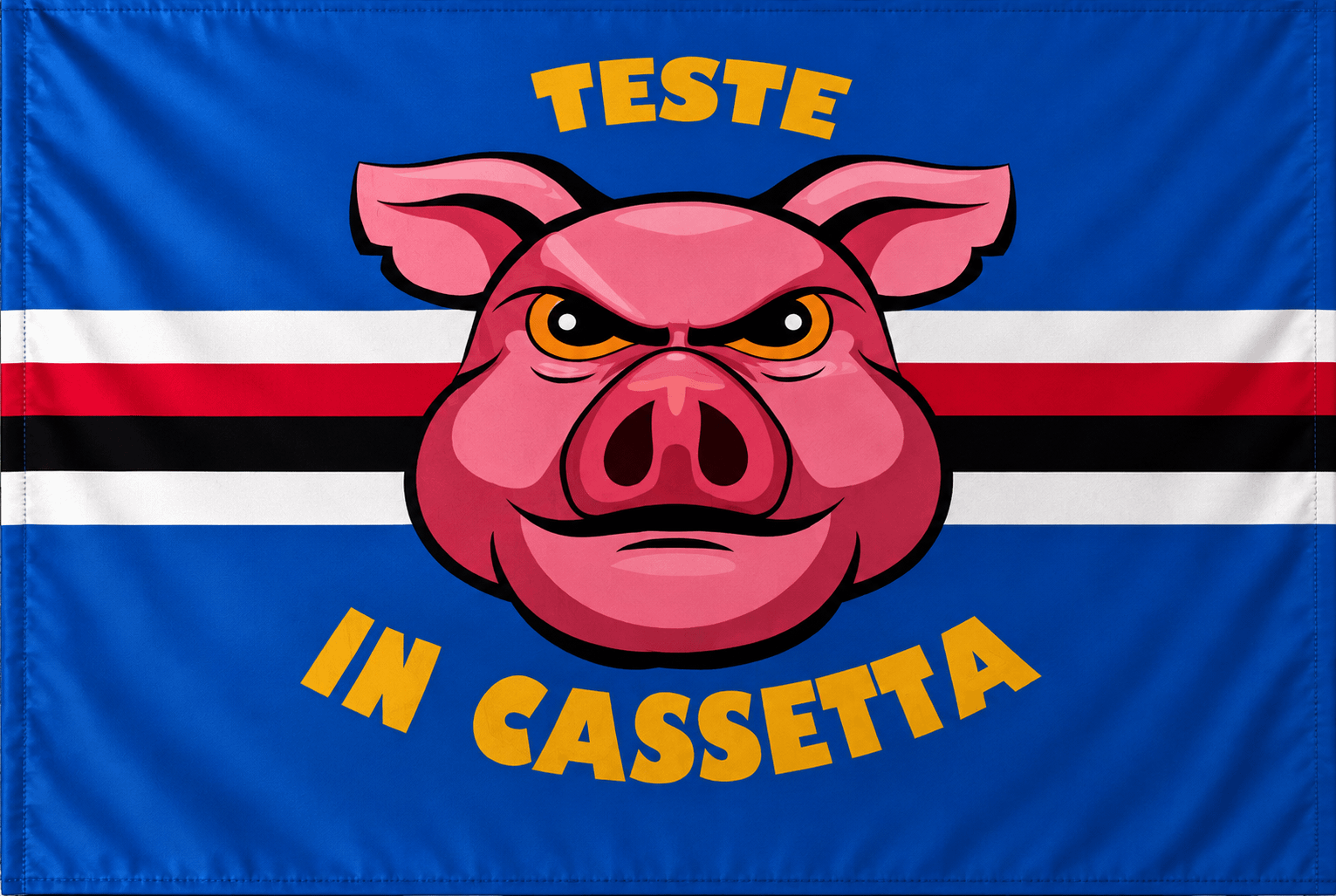 stendardo a 2 aste teste in cassetta blu stendardo a 2 aste teste in cassetta