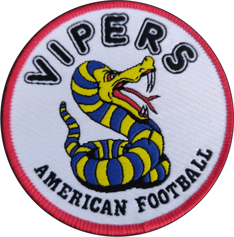 patch TERMOADESIVE con rilievo personalizzate vipers american football patch TERMOADESIVE con rilievo vipers american football