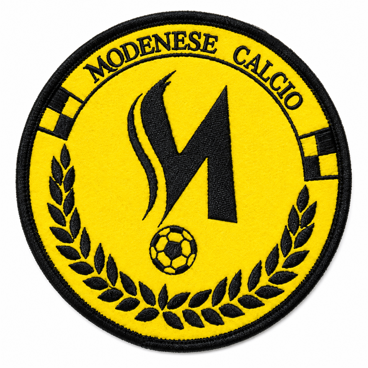 patch con bordo in rilievo modenese calcio gialla patch con bordo in rilievo modenese calcio