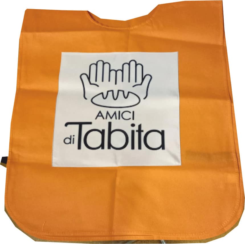 pettorina per spesa solidale Amici di Tabita personalizzata pettorina per spesa solidale Amici di Tabita