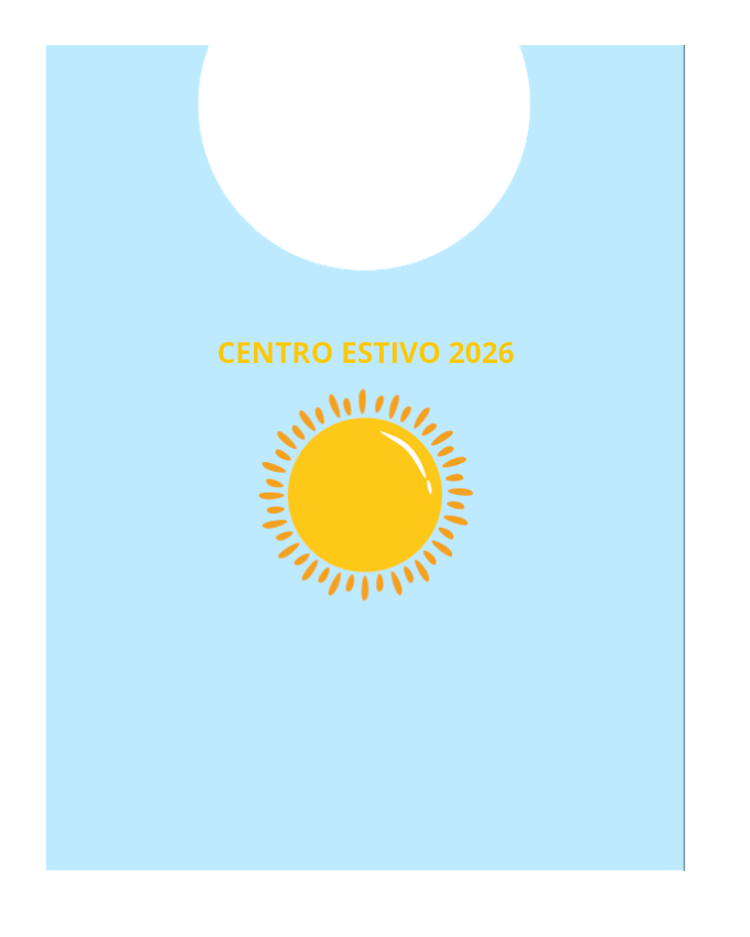 Pettorina Da Bambino centro estivo 2026 azzurra Pettorina Da Bambino centro estivo 2026
