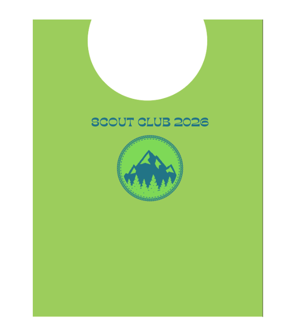 Pettorina Da Bambino scout club 2026 verde Pettorina Da Bambino scout club 2026
