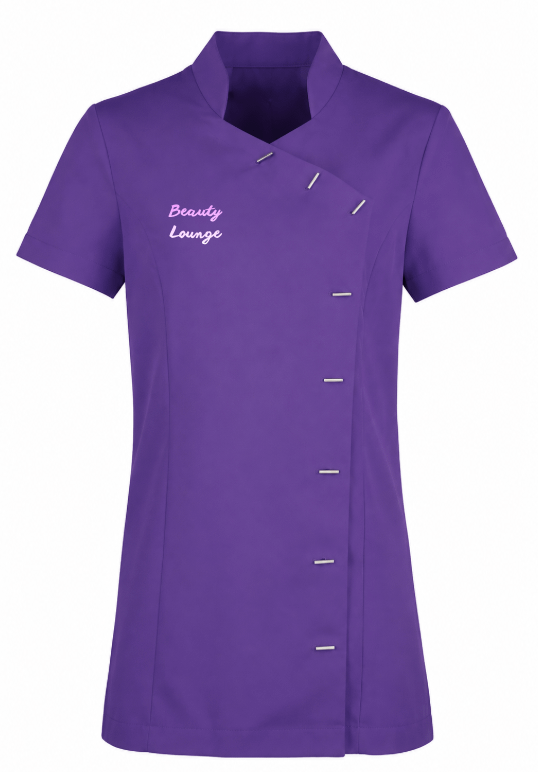 tuniche per estetista beauty lounge viola tuniche per estetista beauty lounge